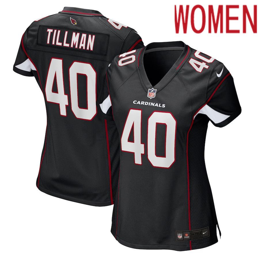 Women Arizona Cardinals 40 Pat Tillman Nike Black Retired Game NFL Jersey